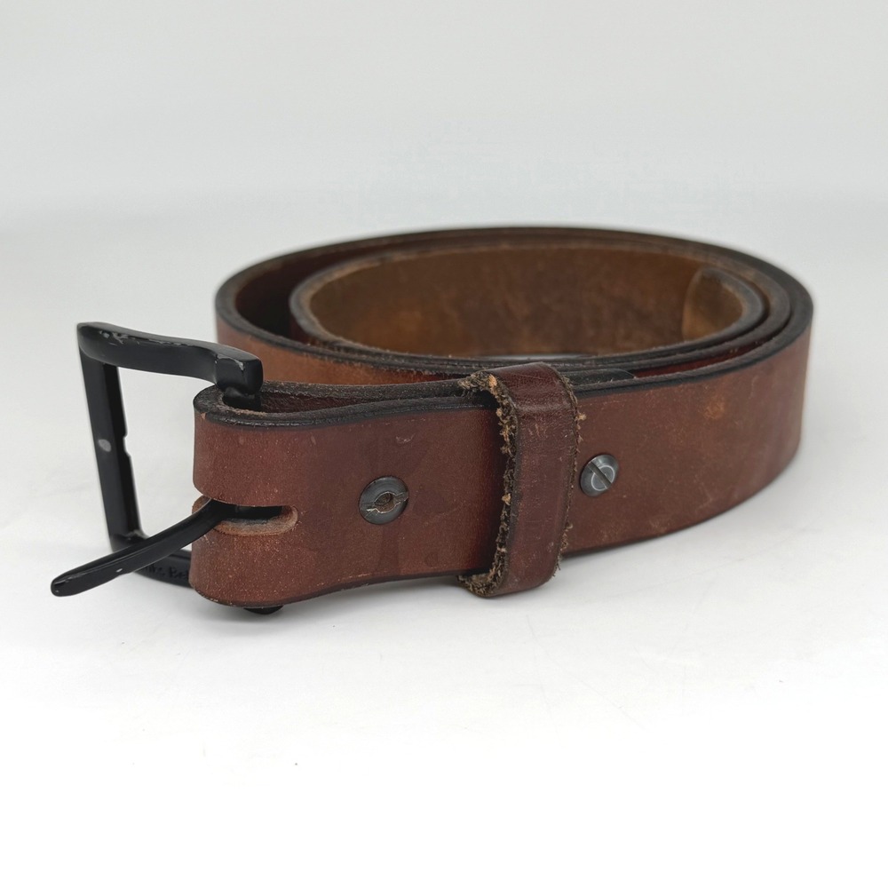Hanks Belts Mens The Everyday Full Grain Leather Belt Size 38 Brown 100 YRS